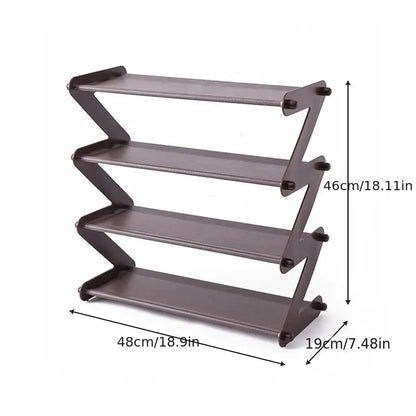 Adjustable DIY Shoe Rack for Hall Closet Storage Shelf