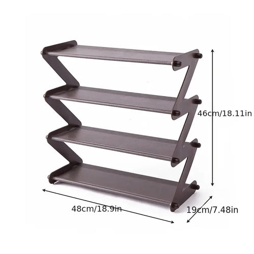 Adjustable DIY Shoe Rack for Hall Closet Storage Shelf