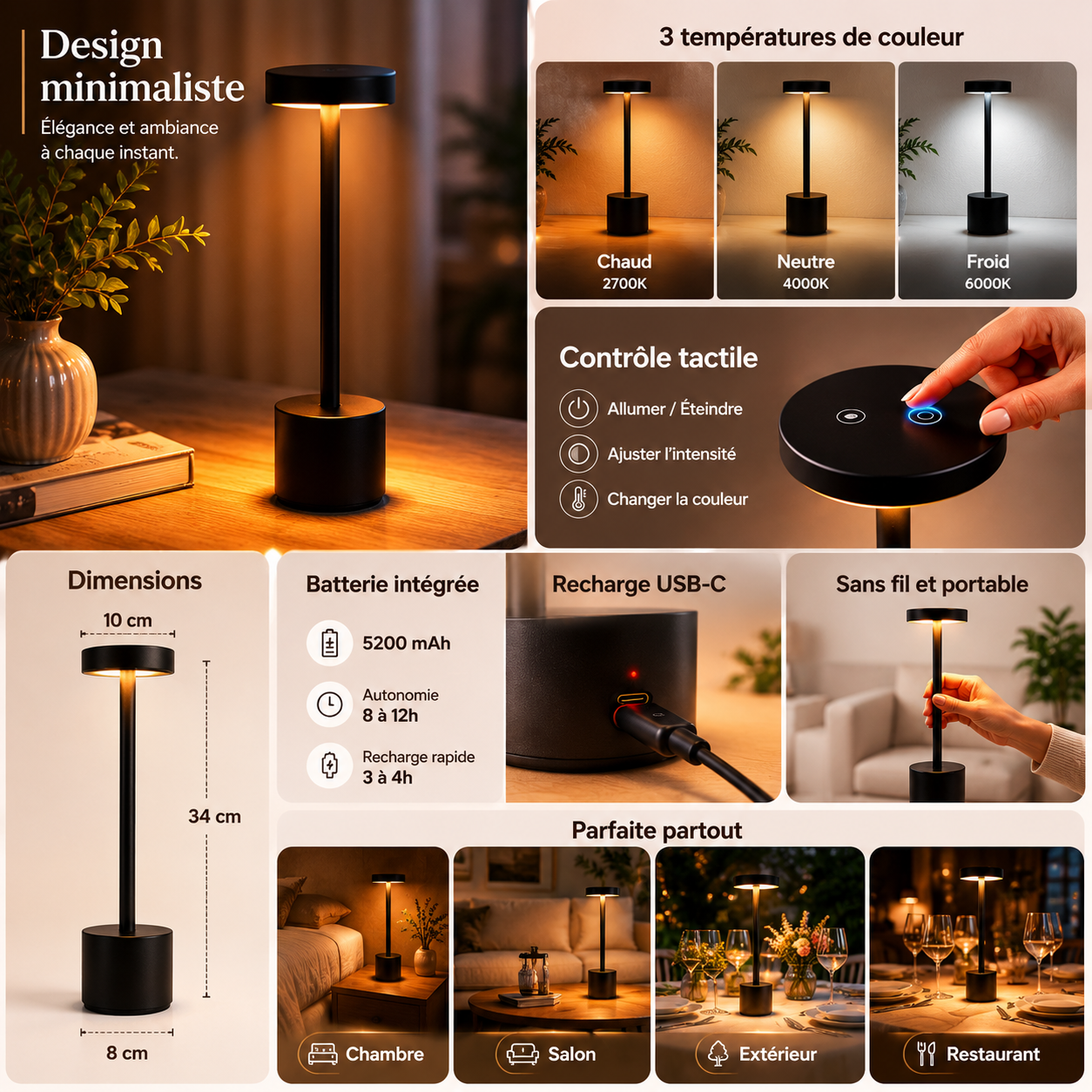 Lampe Aura details